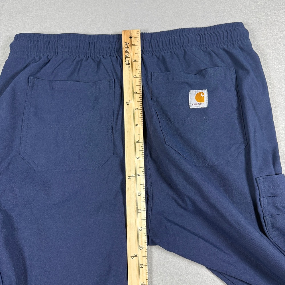 Carhartt Men Ripstop cargo scrub pants Jogger Petite M Blue Nylon Drawstring - Picture 12 of 13